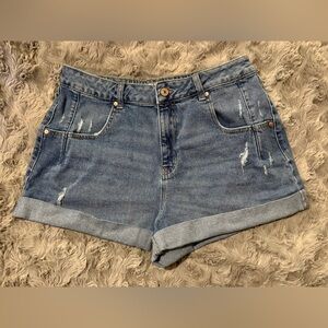 Rewash Distressed Blue Jean Shorts